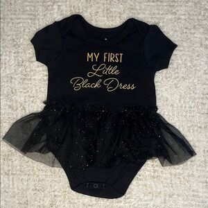 Black Baby Tutu Bodysuit "My First Little Black Dress"